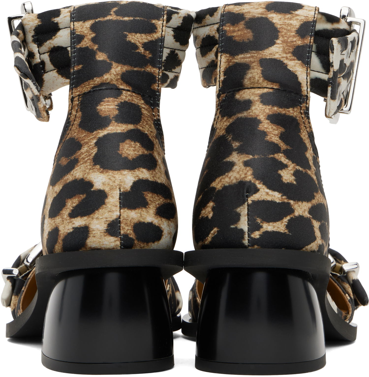 Кецове и обувки GANNI GANNI Buckle Open Cut Heels Кафяво | S2863, 1