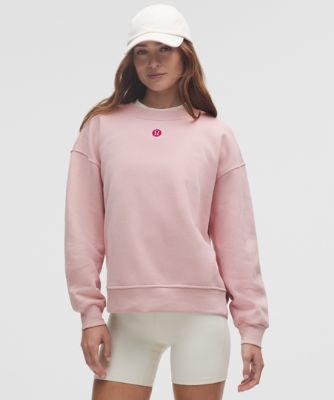 Суитчър lululemon Perfectly Oversized Fleece Crew Logo - Size L Розово | prod20001239, 6