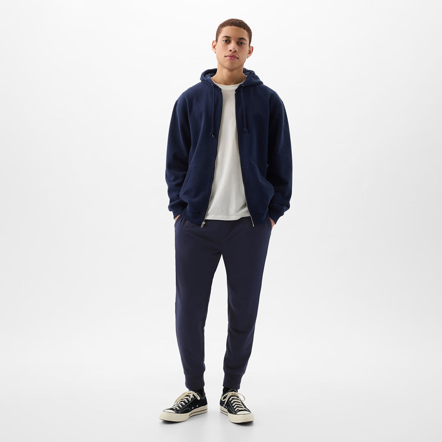 Спортни панталони GAP French Terry Logo Joggers Tapestry Navy Тъмно синьо | 868463-01, 0