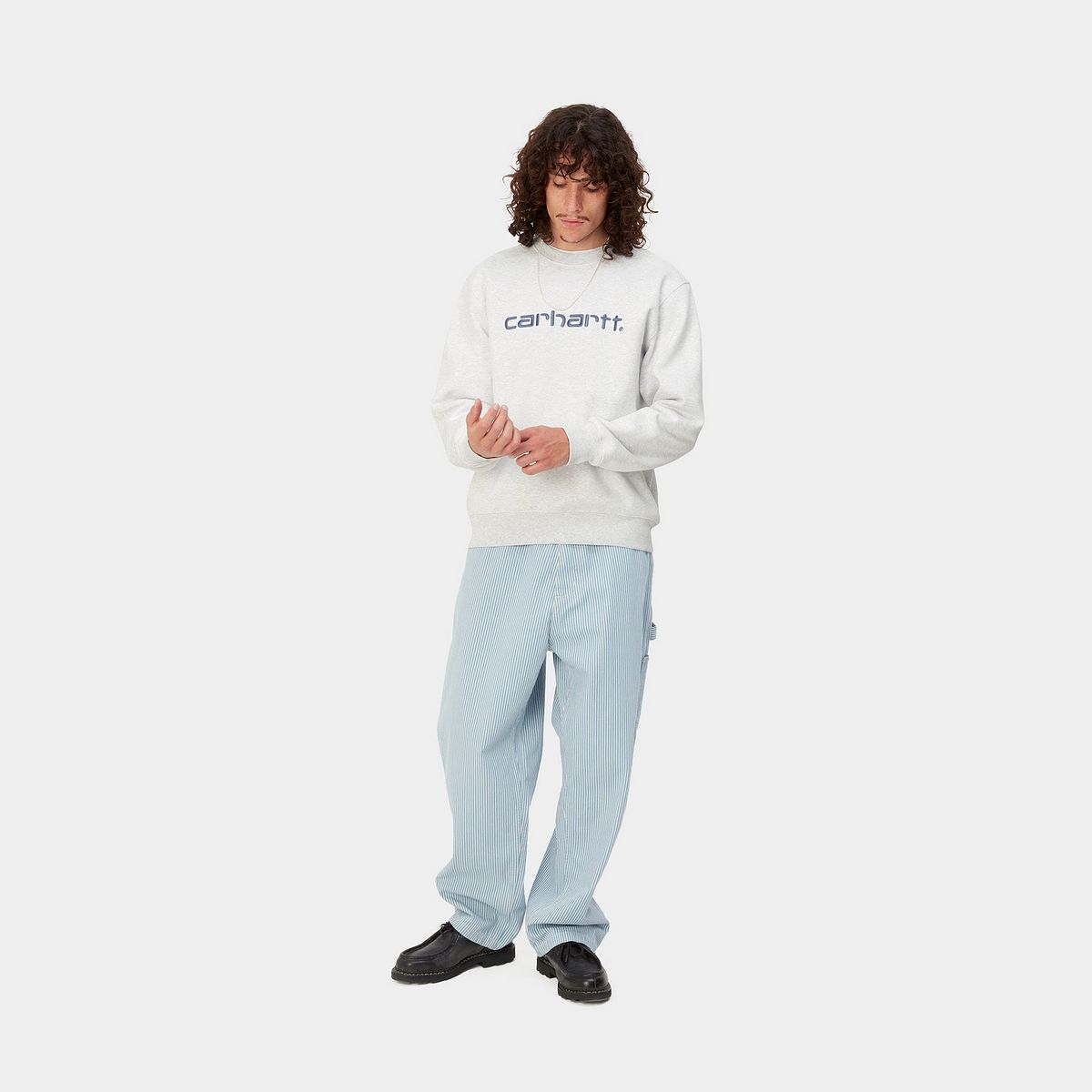 Суитчър Carhartt WIP Carhartt Sweat "Ash Heather / Liberty" Сиво | I030546_1R7_XX, 1
