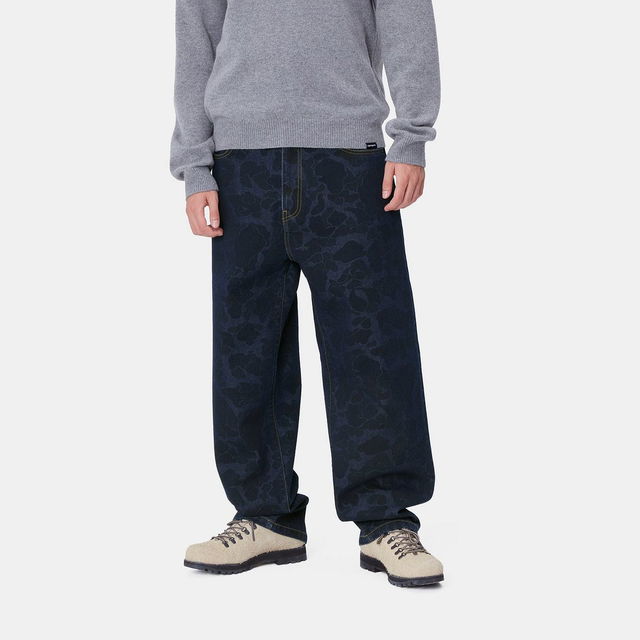 Relaxed Fit Printed Cotton Canvas Pants