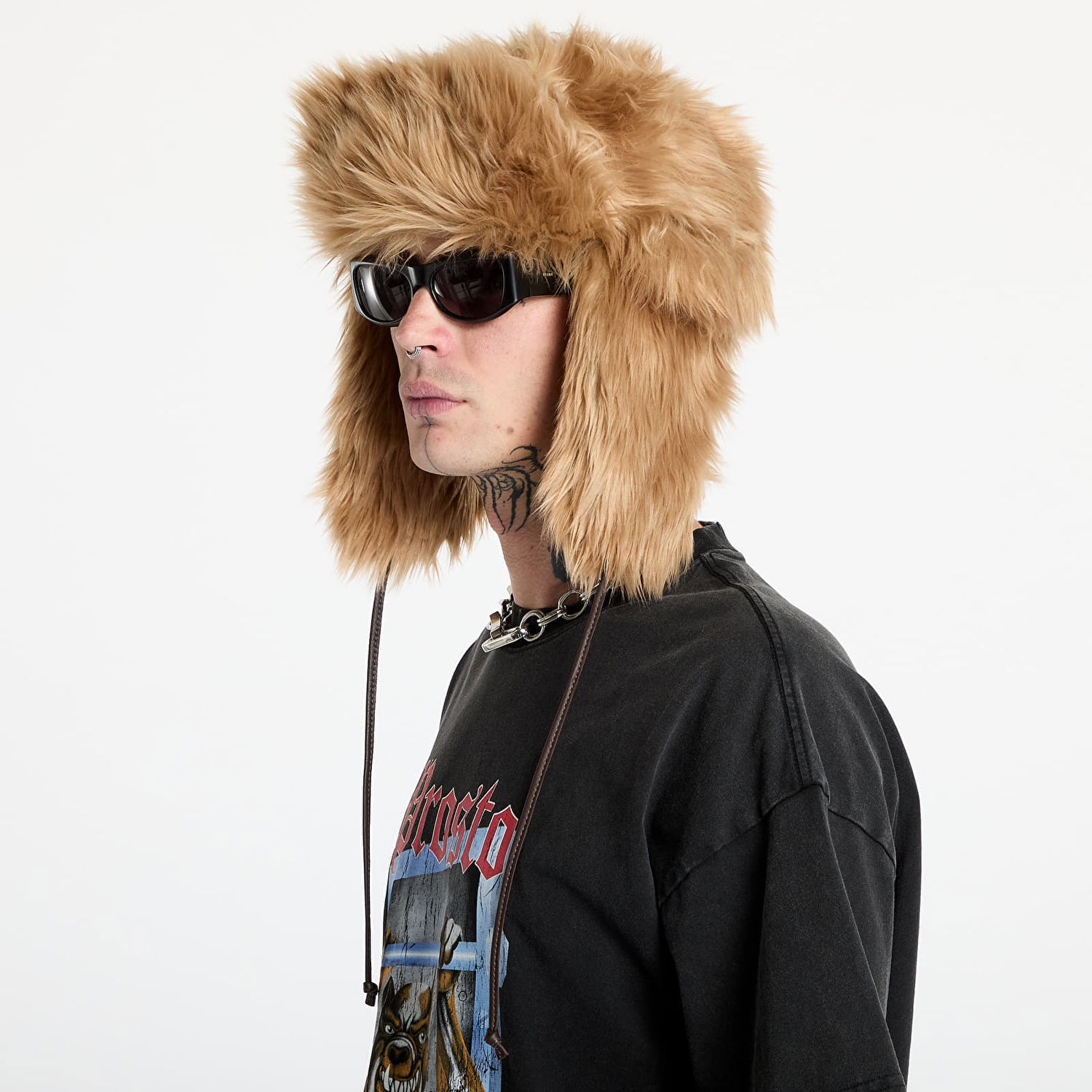 Шапка Footshop PROSTO x Brown Faux Fur Ushanka Hat Черно | FTSHP_429, 1