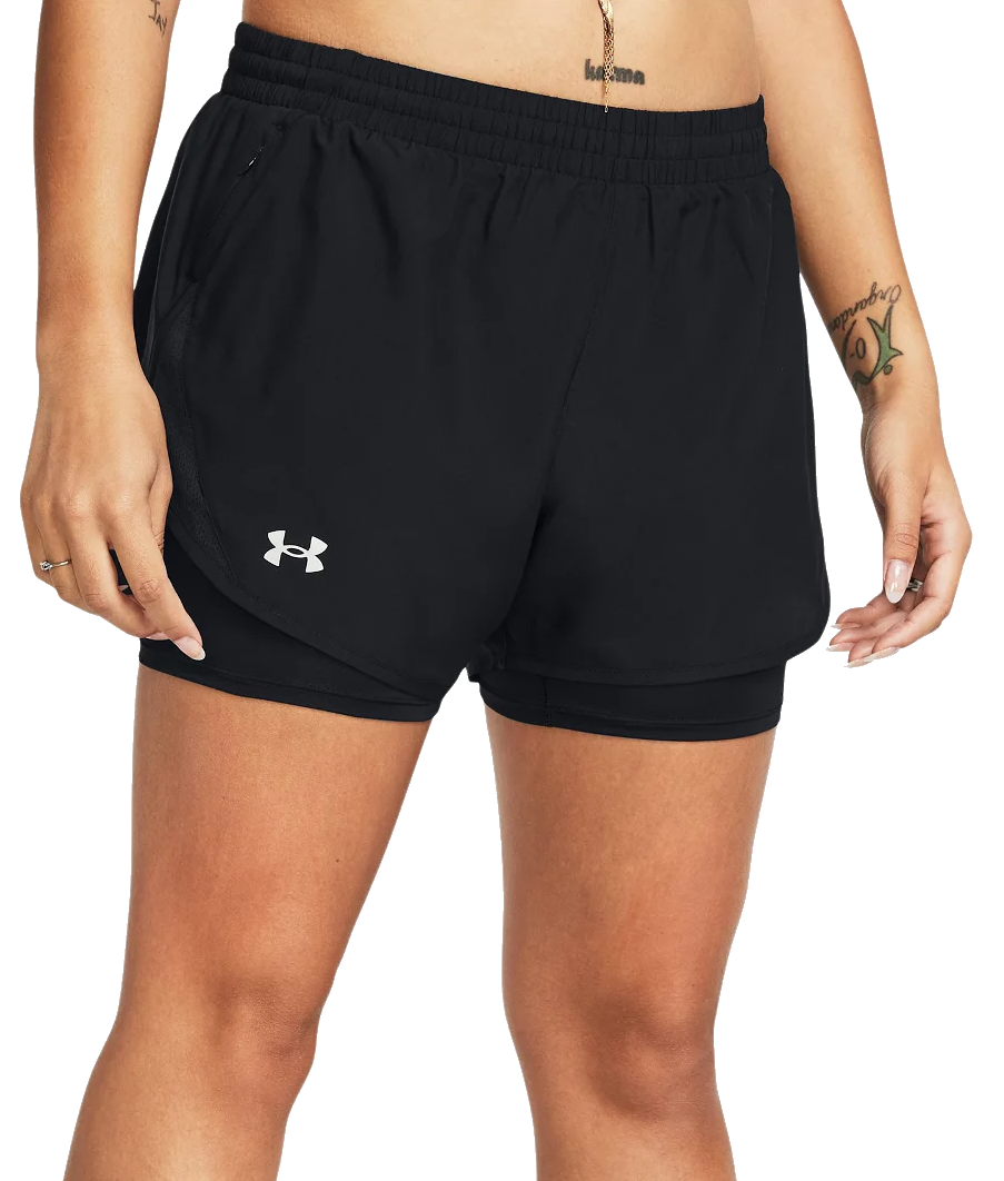 Къси панталони Under Armour s podšívkou Fly-By 2-in-1 Shorts Черно | 1382440-001, 0