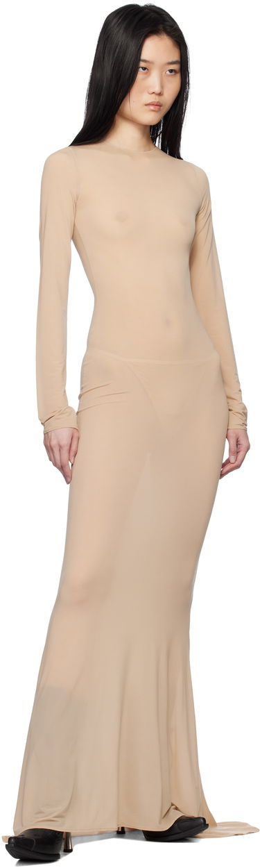 Pокля VETEMENTS Vetements Stocking Styling Maxi Dress Бежово | WA66DR200S, 3
