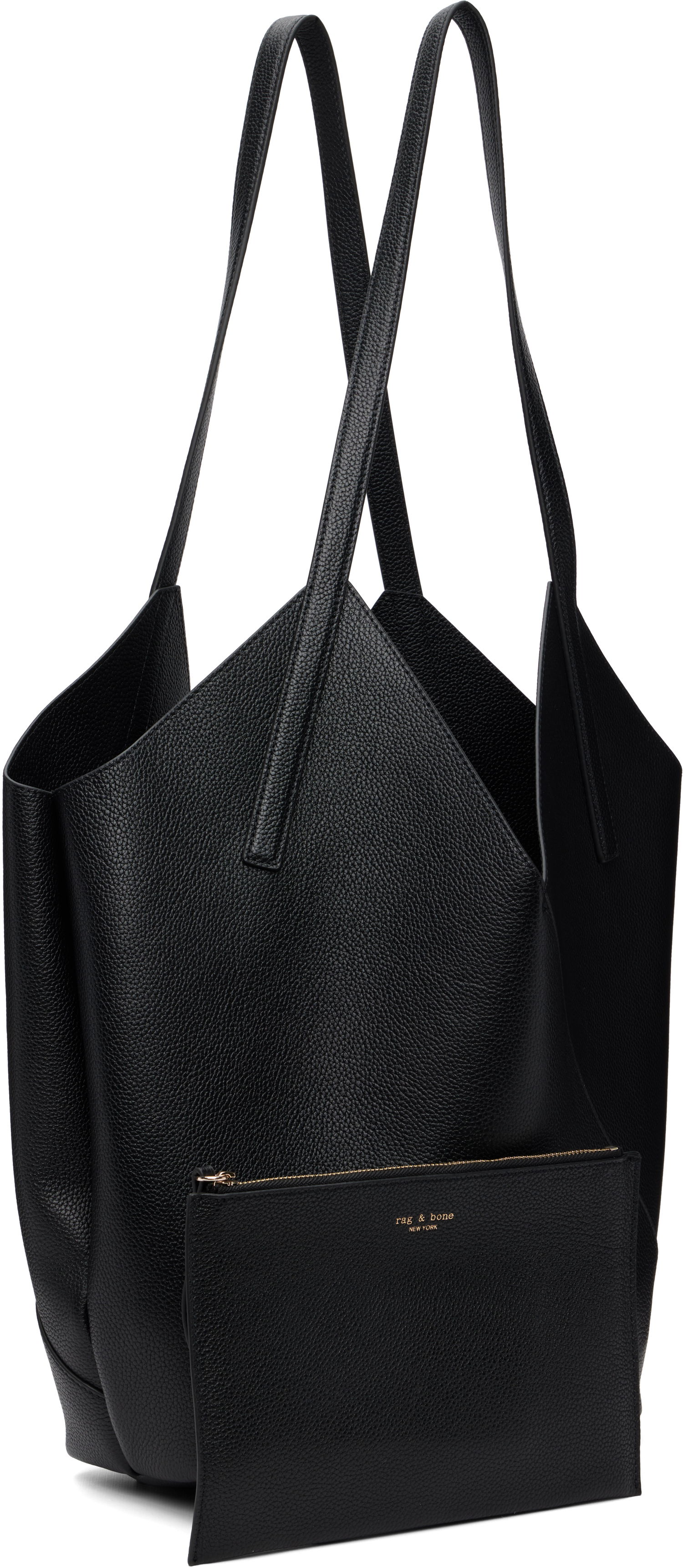 Голяма пазарска чанта rag & bone Rag & Bone Alix Leather Tote Черно | LE100823, 1