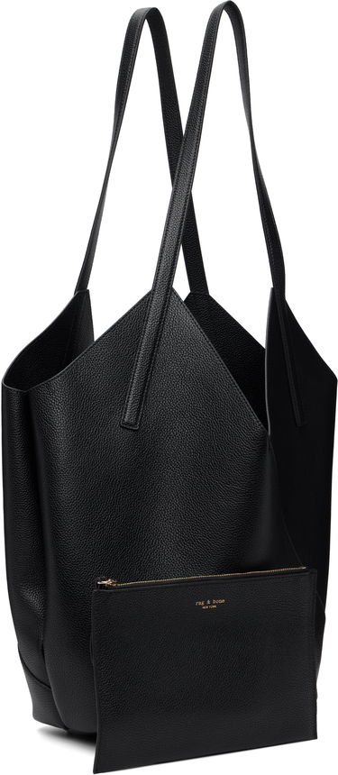 Голяма пазарска чанта rag & bone Rag & Bone Alix Leather Tote Черно | LE100823, 1