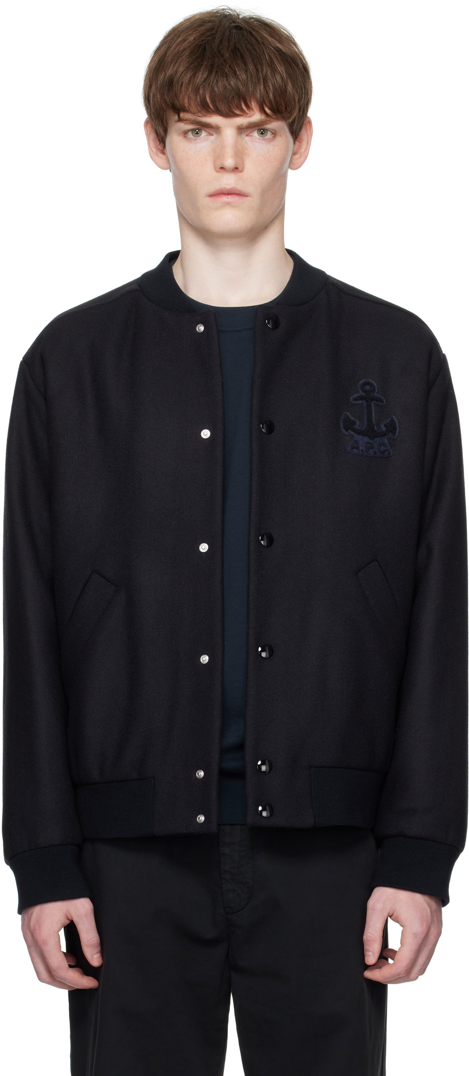 Яке бомбър A.P.C. A.P.C. Micka Wool Bomber Jacket Черно | WVBDE-M32010, 0