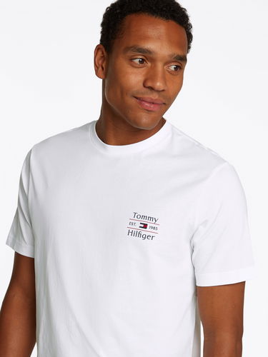 Тениска Tommy Hilfiger Tommy Hilfiger Stack T-Shirt Бяло | MW0MW38622YBR, 3