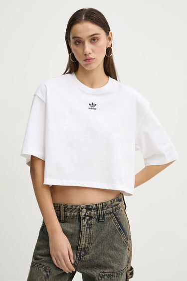 Тениска adidas Originals Originals Essential Cropped T-Shirt Бяло | JJ3385, 0