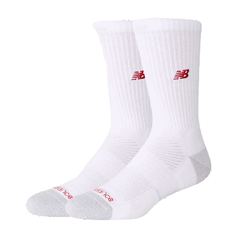 Чорапи New Balance Active Premium Crew Socks 2 Pack Бяло | LAS25302-WT