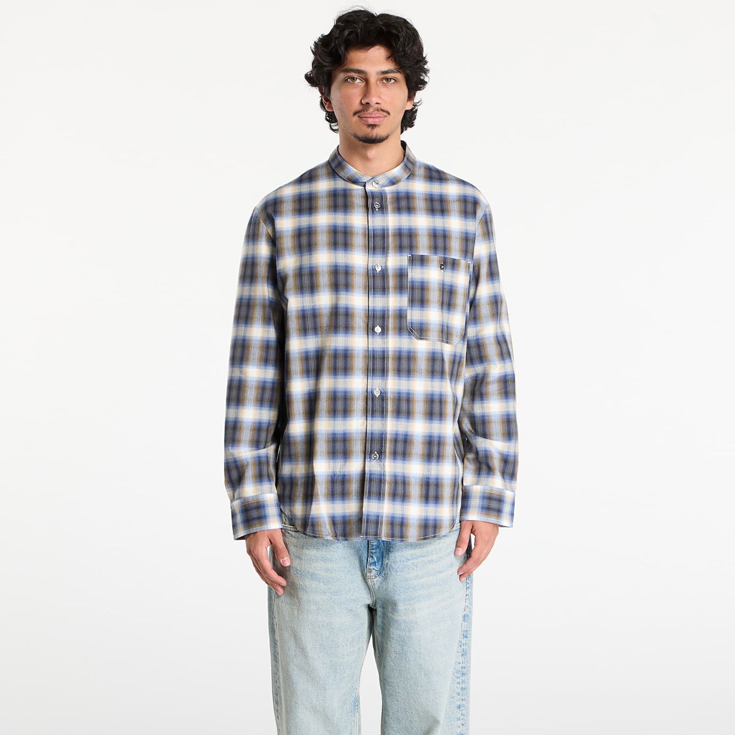 Риза A.P.C. A.P.C. Chemise Thomas Plaid Button-Down Shirt Синьо | COHKJ-H12635 IAA, 0