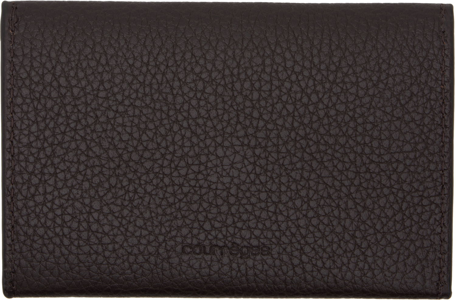 Портфейл Courrèges Grained Leather Card Holder Кафяво | 124GPM011CV0016, 1