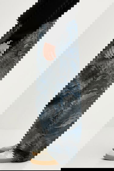 Дънки AAPE by A Bathing Ape AAPE Main Woven Camo Jeans Синьо | AAPPTMB681XAO, 1