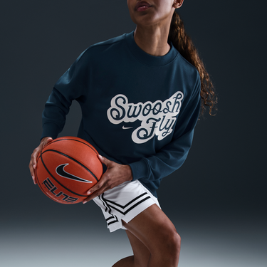 Пуловер Nike Swoosh Fly Dri-FIT Loose Fit French Terry Basketball Hoodie Синьо | FZ5514-478, 4