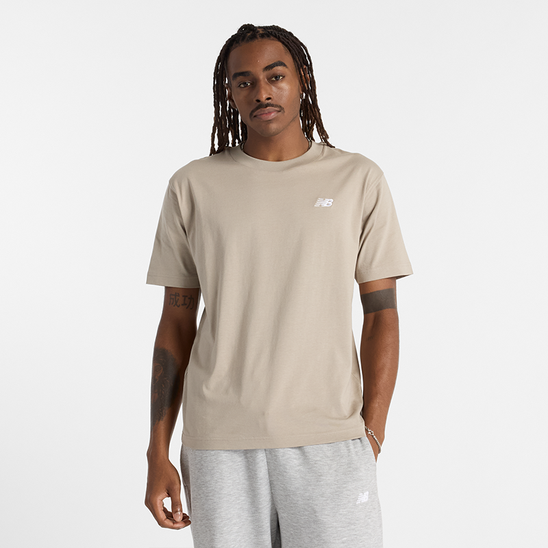 Тениска New Balance Men's Essentials Stacked Logo Tee Бежово | NBMT41509ADS, 0
