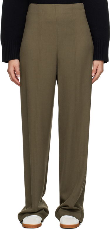 Панталони Loulou de Saison Loulou de Saison Hamill High-Rise Wide-Leg Trousers Зелено | HAMILL, 0
