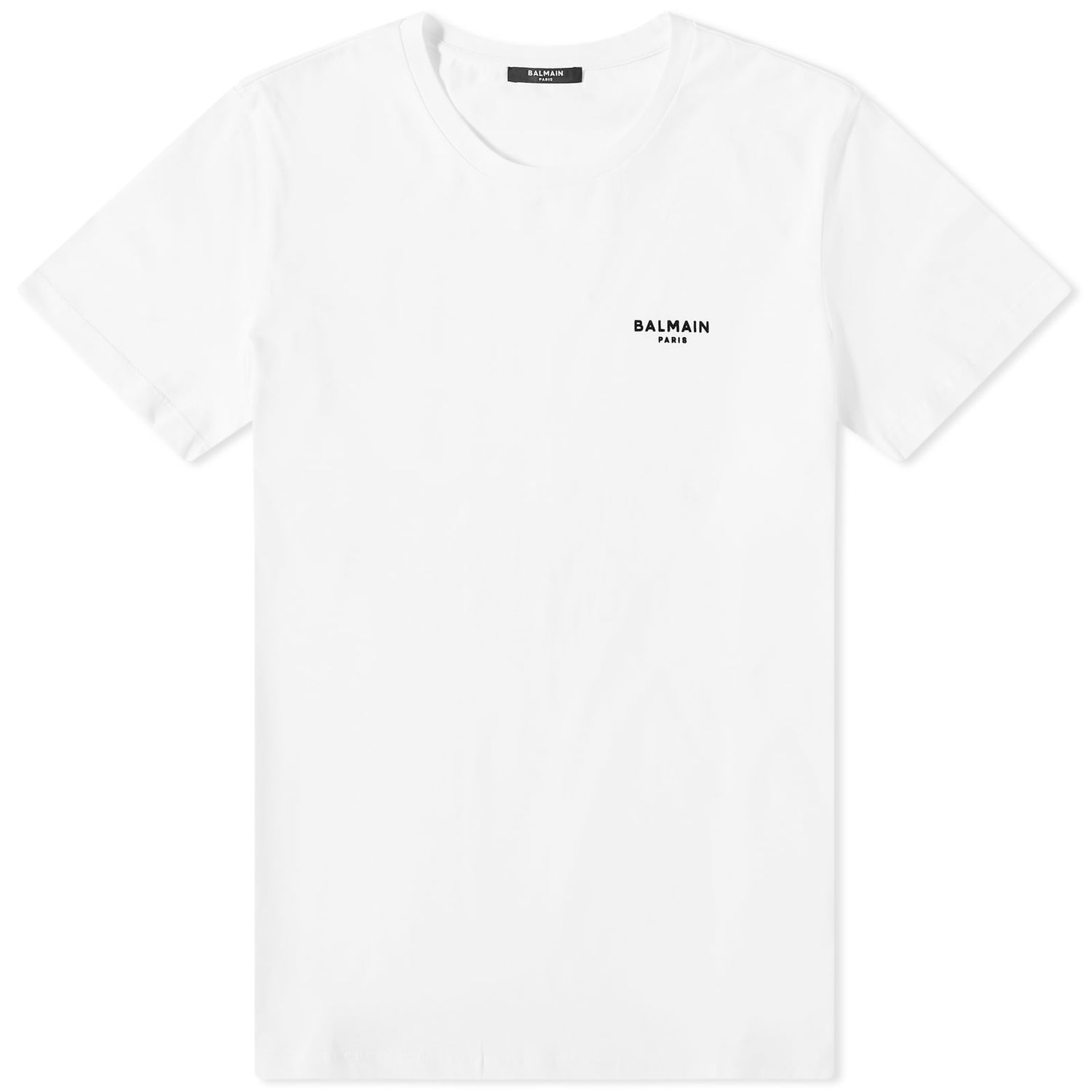 Тениска Balmain Flock Small Logo T-Shirt Бяло | BH1EF000BB04-GAB, 0