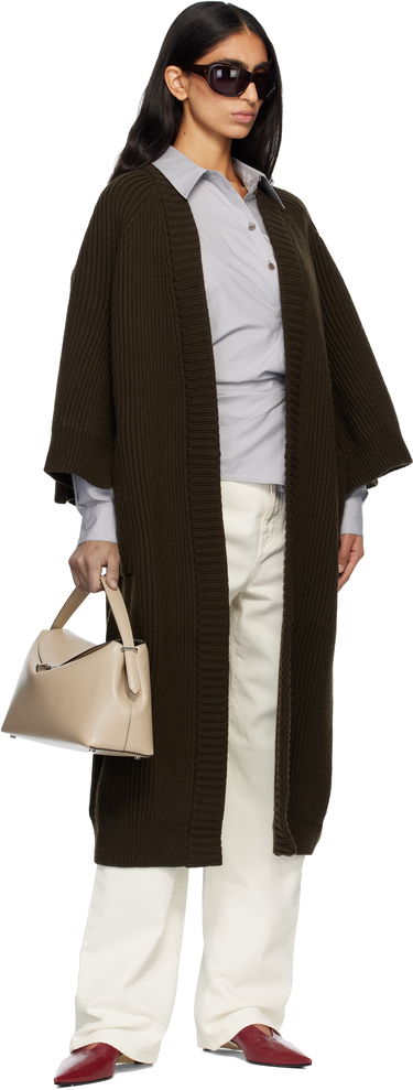 Пуловер Max Mara Atollo Rib Knit Long Cardigan Кафяво | 2521346113600, 3