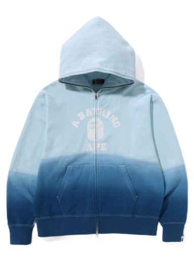 Суитчър BAPE College Gradation Relaxed Fit Full Zip Hoodie Синьо | 1J30-115-004