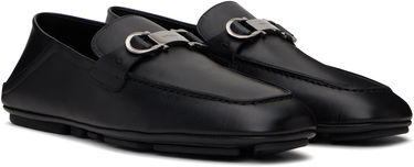 Кецове и обувки FERRAGAMO Ferragamo Hybrid Gancini Ornament Loafers Черно | 778863, 3