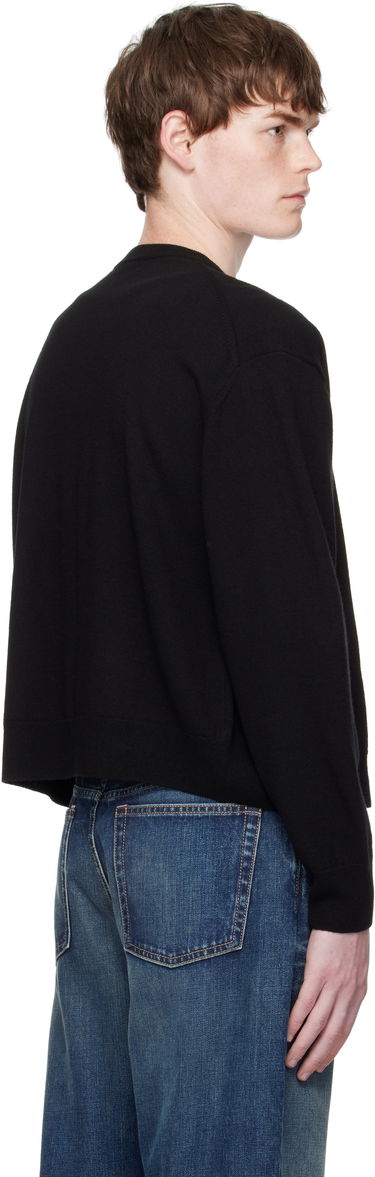 Пуловер We11done We11done Teddy Logo Cardigan Черно | WD-KC2-25-611-U-BK, 2