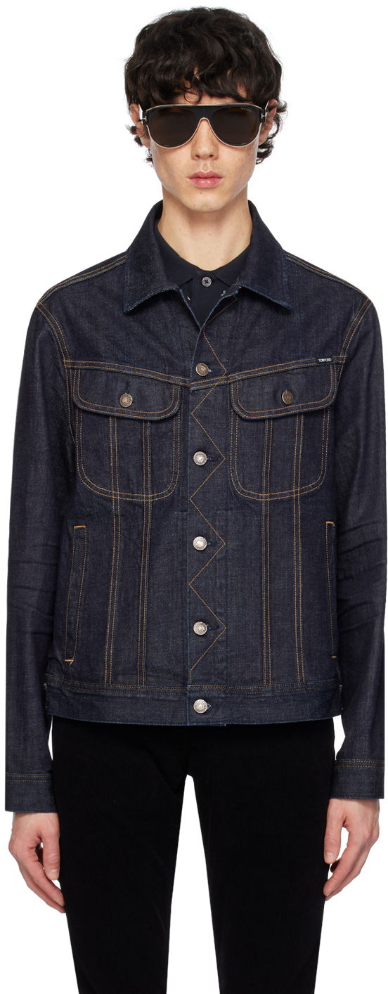 Яке Tom Ford Aged Icon Denim Jacket Черно | DJI001-DMC034S24HB775