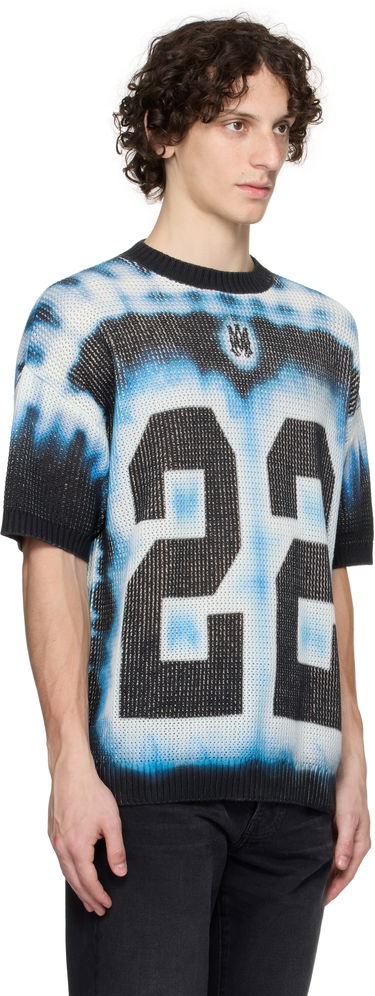 Тениска AMIRI AMIRI '22' Tie Dye Knit T-Shirt Синьо | AMKNTE1051, 1