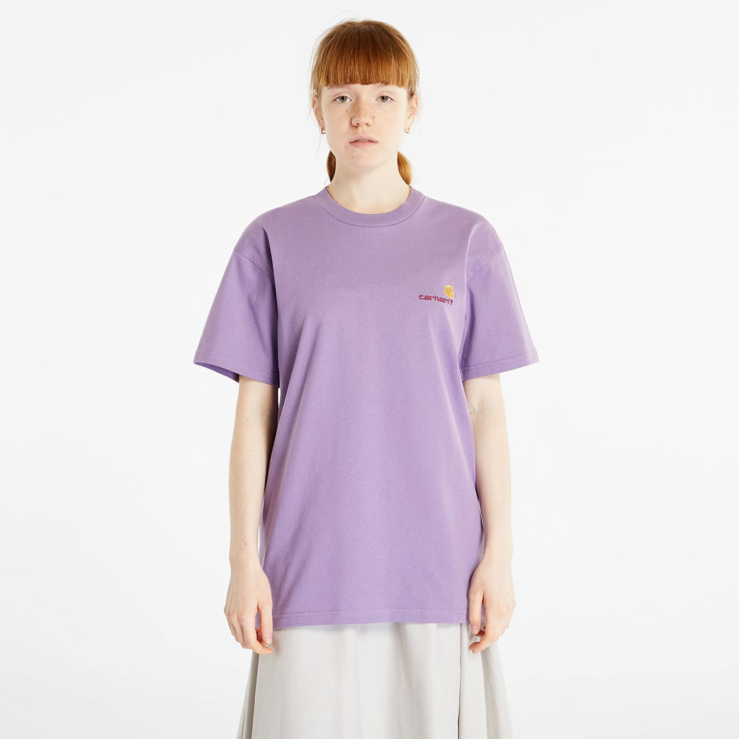 Тениска Carhartt WIP S/S American Script T-Shirt Тъмно синьо | I029956_1CW_XX, 0