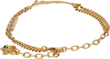 Гривна Versace Versace Silver-Tone Safety Pin Chain Bracelet Металик | 1020673_1A00620, 2