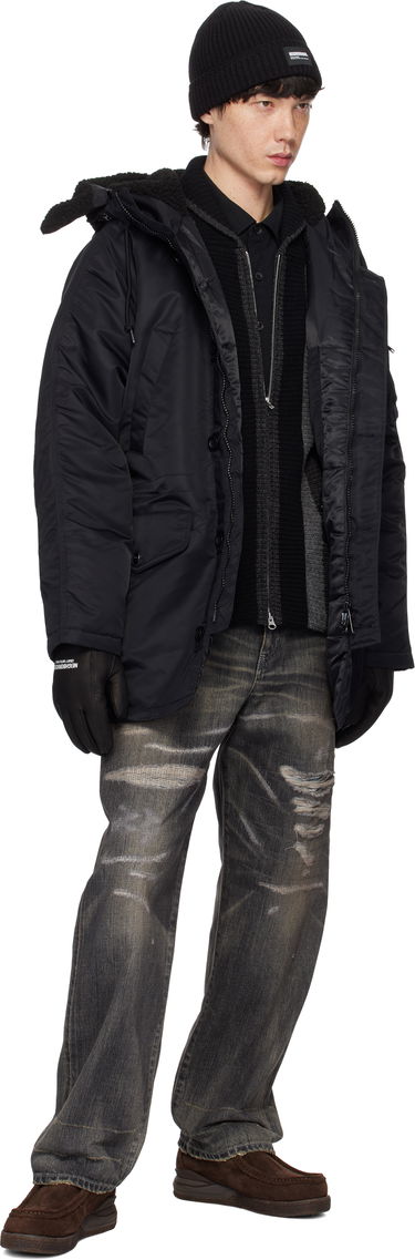 Ръкавици Neighborhood Leather Boa Gloves Черно | 242DPNH-AC01, 2