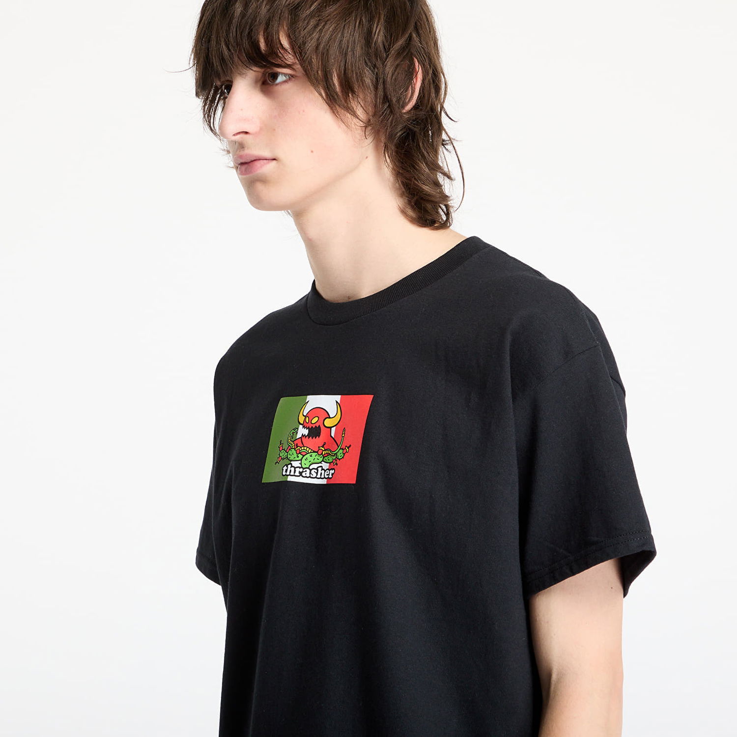 Тениска Thrasher Thrasher x Toy Machine Hecho T-Shirt Черно | 145604BL, 1