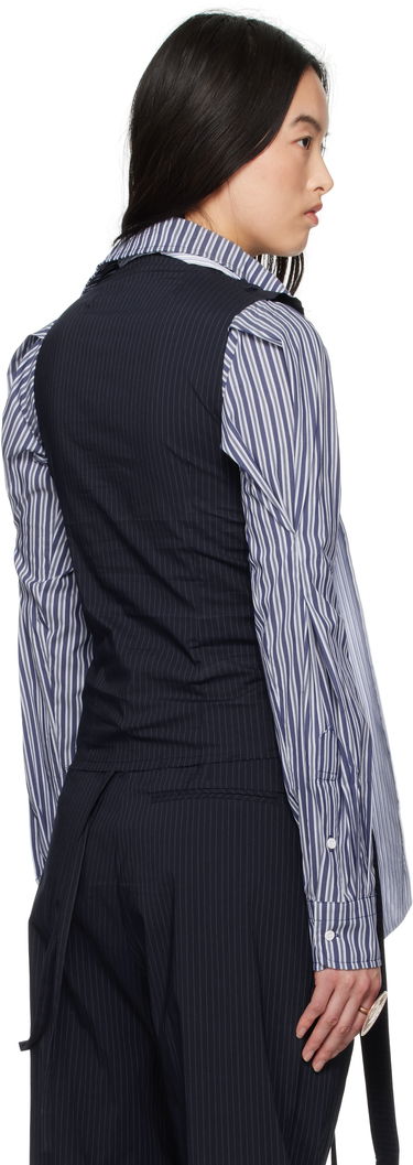 Риза Ottolinger Ottolinger Deconstructed Lavallière Shirt Тъмно синьо | 11140021102, 2