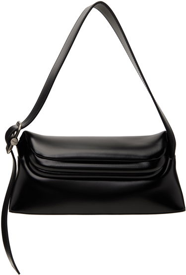 Чанта през рамо OSOI Black Leather Shoulder Bag Черно | 22FB010-16-01, 0