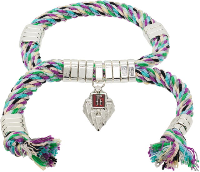 Kiko Kostadinov Sable Arms Braided Rope Bracelet with Pendant