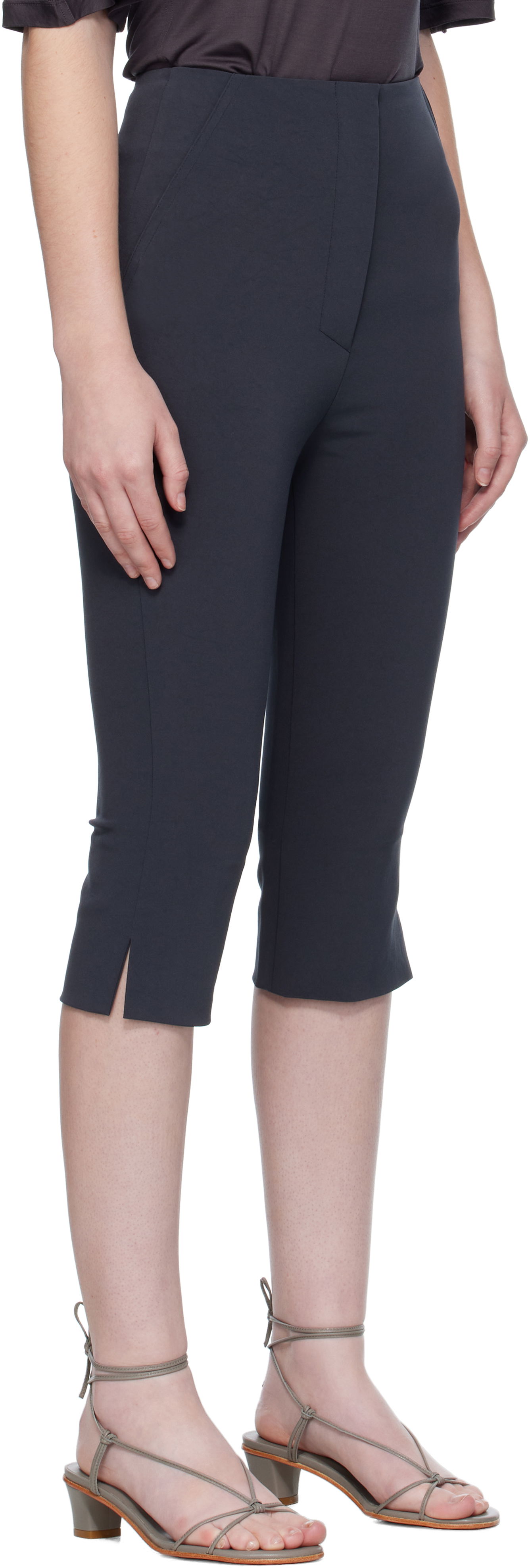 Къси панталони Nanushka Nanushka Saoirse Capri Shorts Тъмно синьо | NW25PFPA15855, 1