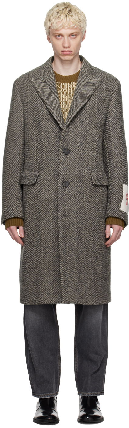 Палта Golden Goose Single-Breasted Coat Сиво | GMP00986.P000616.81173, 0