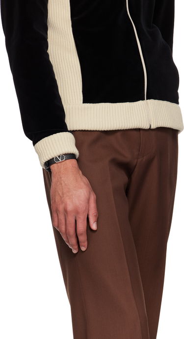 Гривна Valentino Valentino Garavani VLogo Signature Grainy Calfskin Bracelet Черно | 6Y2J0S49GMY, 2
