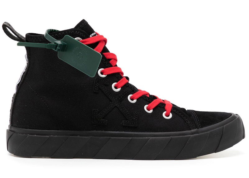 Кецове и обувки Off-White Vulcanized Hi Canvas Black Red Черно | OMIA119S22LEA0011010, 0