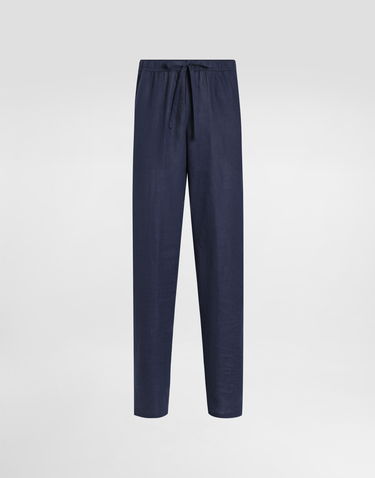 Пижама Dolce & Gabbana Dolce & Gabbana Linen Pajama Pants Тъмно синьо | GVCRATFU4LGB0665, 0