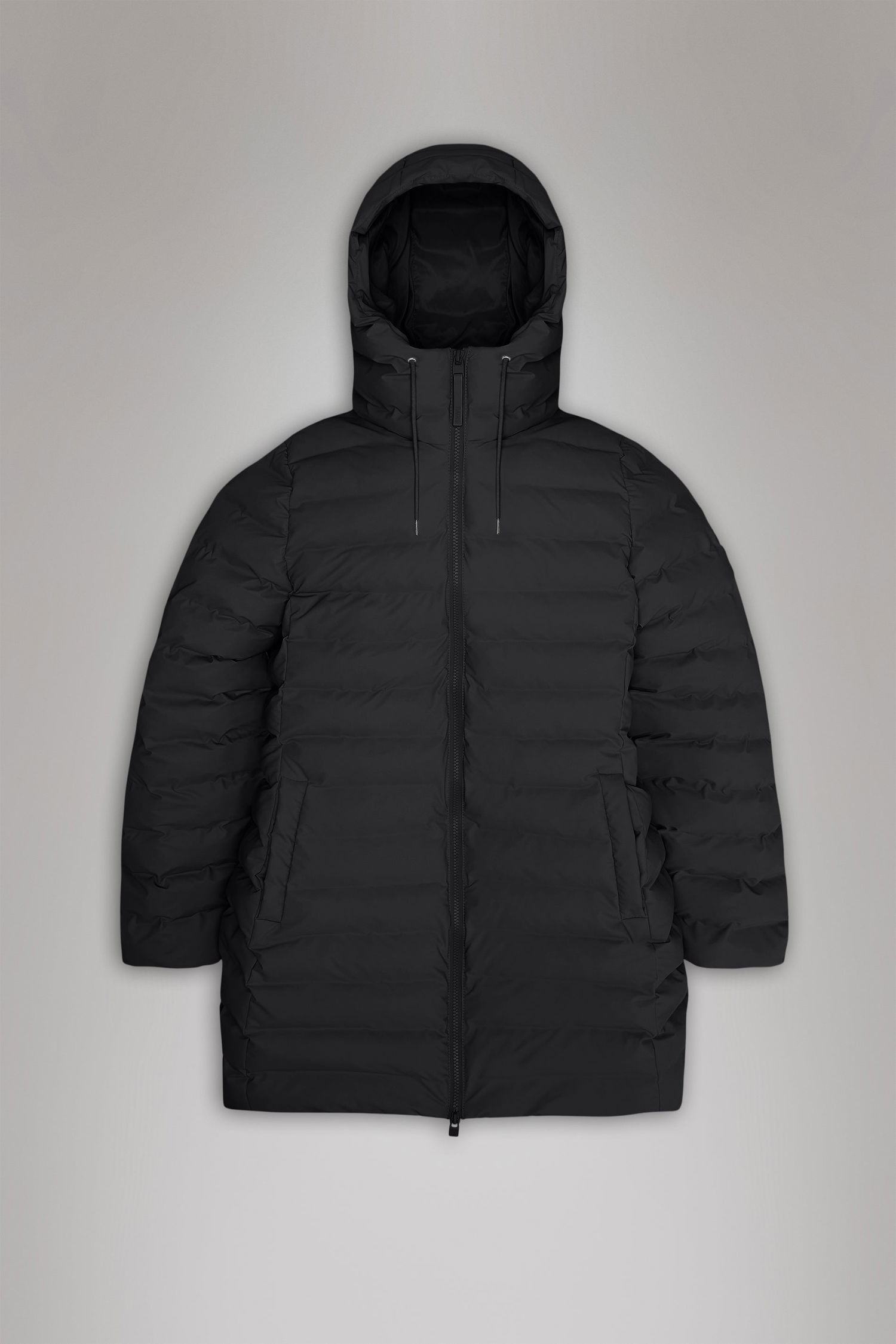 Пухо яке Rains Lohja Long Puffer Curve Jacket Черно | 15890\01, 0