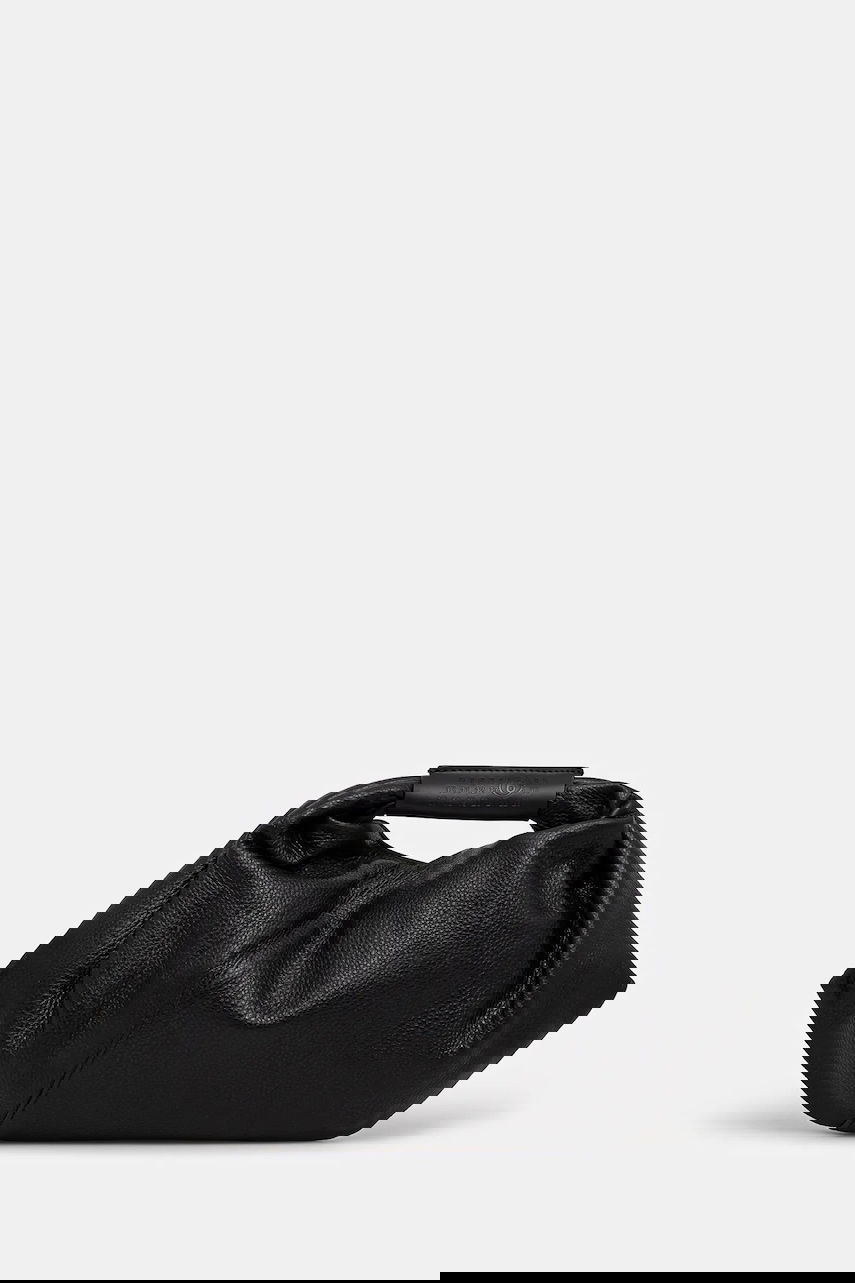 Дамска чанта Maison Margiela MM6 Maison Margiela Japanese Draped Mini Leather Bag Черно | SB5WD0029, 0