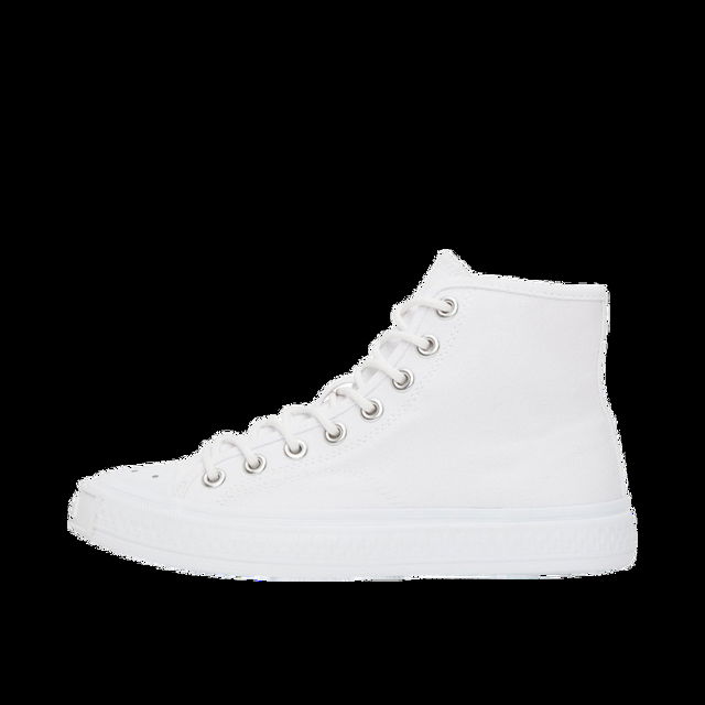 White Canvas High Sneakers