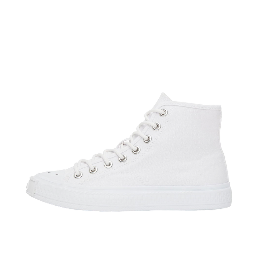 Кецове и обувки Acne Studios White Canvas High Sneakers Бяло | AD0523-