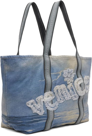 Голяма пазарска чанта ERL ERL 'Venice' Tote Bag Синьо | ERL10K006, 4