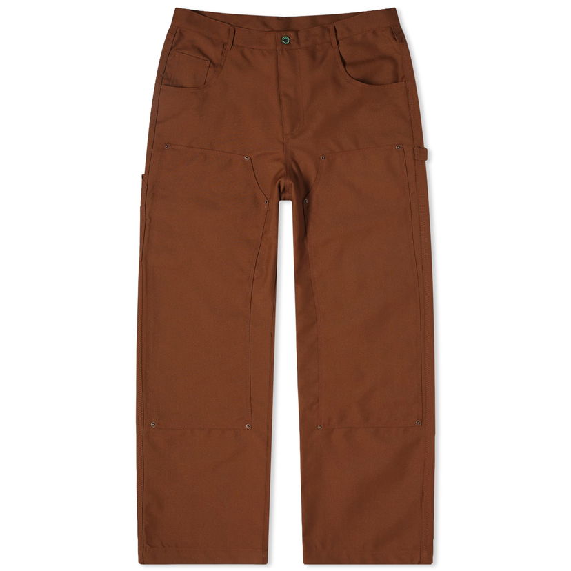 Панталони Brain Dead Brain Dead Serge Wool Double Knee Utility Pants Кафяво | B12003652BR