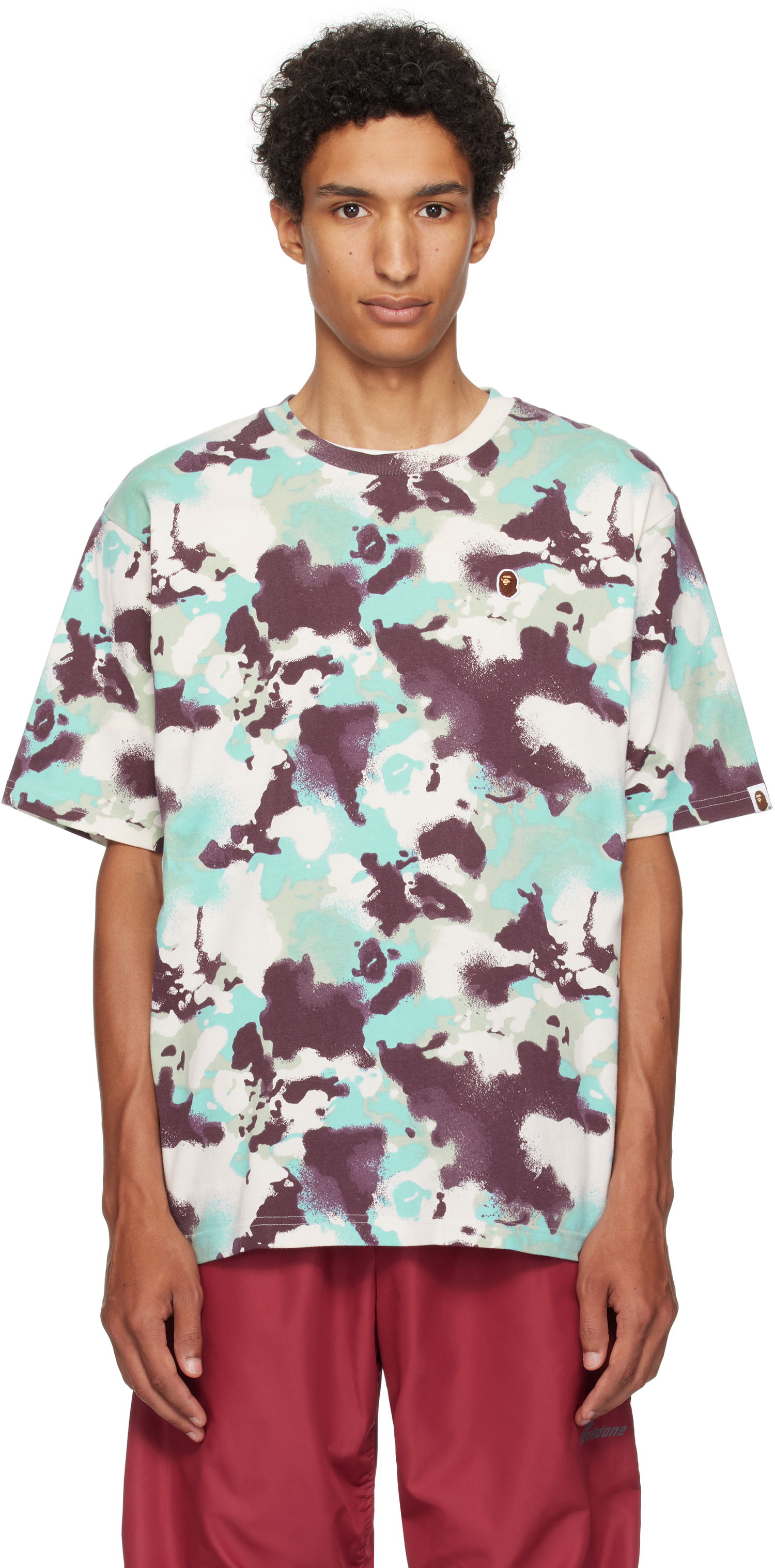 Тениска BAPE A Bathing Ape Map Camo Ape Head T-Shirt Многоцветен | 001CSL301001M, 0