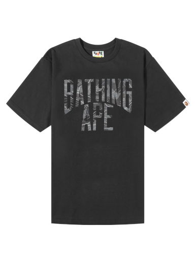 Тениска BAPE Layered Line Camo College T-Shirt Черно | 001TEJ801030M-BLB