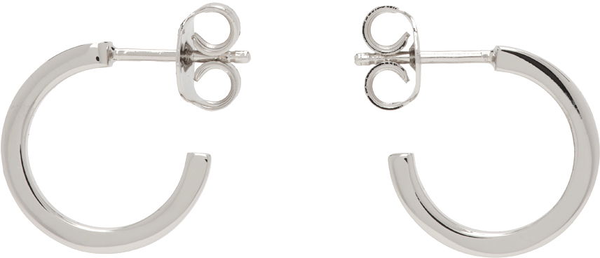 Обеци Maison Margiela MM6 Numeric Minimal Signature Hoop Earrings Сиво | SM6VG0072 P6469, 0
