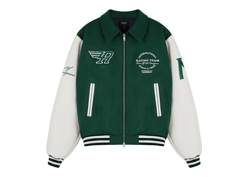 Яке Represent Clo Represent Racing Team Varsity Jacket Racing Green Зелено | M01143-62