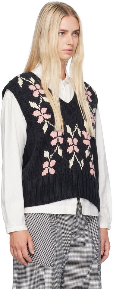 Жилетка YMC YMC Heidi Floral Knit Vest Черно | Q8WMA, 1